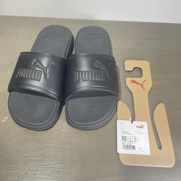 Puma Other - Puma Mens Size 10 Slides All Black Cool Cat 3.0 Sandals Soft Foam Flip Flop
